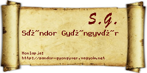 Sándor Gyöngyvér névjegykártya
