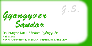 gyongyver sandor business card